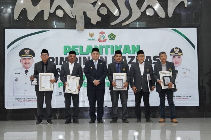 Wali Kota Makassar, Munafri Arifuddin, resmi melantik dan mengambil sumpah Pimpinan Badan Amil Zakat Nasional (BAZNAS) Kota Makassar Periode 2026–2031 di Baruga Anging Mammiri, Rumah Jabatan Wali Kota Makassar, Senin (6/7/2026)