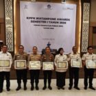 Polres Wajo meraih tiga penghargaan sekaligus pada ajang KPPN Awards Semester I Tahun 2026 yang digelar di Ballroom Sentosa Hotel Novena, Watampone, Selasa (21/7/2026)