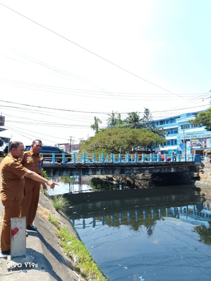 Kondisi kanal yang berada di perbatasan Kelurahan Sambung Jawa, Kecamatan Mamajang, dengan Kelurahan Maccini Sombala, Kecamatan Tamalate, Selasa (4/8/2026)