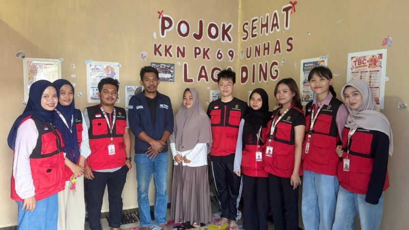 Mahasiswa KKN Gelombang 116 Profesi Kesehatan Angkatan 69 Universitas Hasanuddin (Unhas) meresmikan program kerja kelompok bertajuk