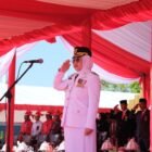 Bupati Kabupaten Gowa, Sitti Husniah Talenrang menghadiri Pelaksanaan Upacara Proklamasi Hari Ulang Tahun Ke-81 Republik Indonesia Tingkat Kabupaten Gowa Tahun 2026, di Taman Sultan Hasanuddin, Sungguminasa, Senin (17/8/2026)