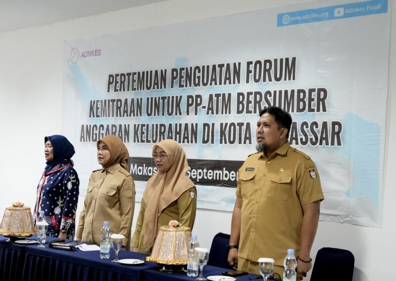 Pertemuan Penguatan Forum Kemitraan untuk Pencegahan dan Penanggulangan AIDS, Tuberkulosis dan Malaria (ATM) Bersumber Anggaran Dana Kelurahan, yang dilaksanakan Asosiasi Dinas Kesehatan Seluruh Indonesia (ADINKES), di Graha Pena, Jalan Urip Sumoharjo, Makassar, Senin (14/9/2026)