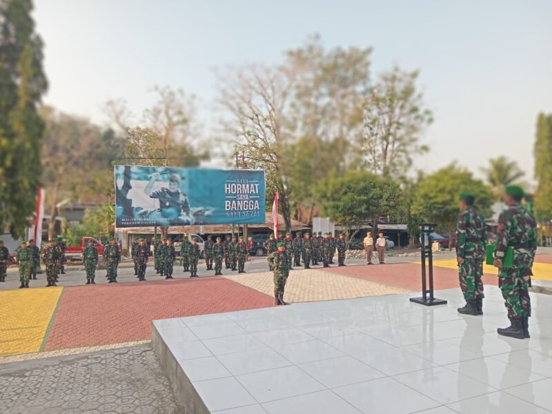 Kodim 1406/Wajo menggelar Upacara Bendera Hari Senin di Lapangan Makodim 1406/Wajo, Jalan Kejaksaan No. 55, Kelurahan Bulupabbulu, Kecamatan Tempe, Kabupaten Wajo, Senin (21/9/2026)