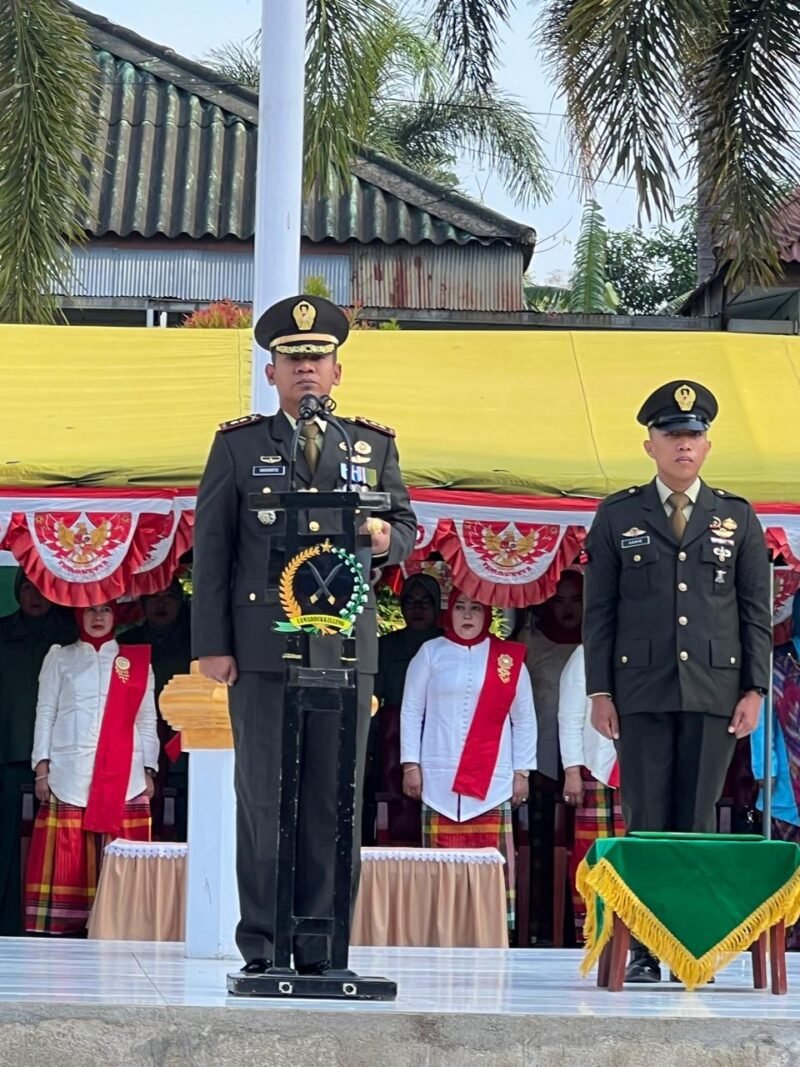 Kodim 1406/Wajo menggelar upacara peringatan Hari Ulang Tahun (HUT) ke-81 Tentara Nasional Indonesia (TNI) Tahun 2026, Senin (5/10/2026)