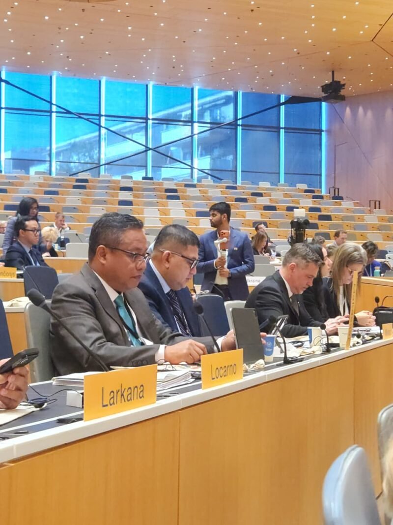 Wali Kota Makassar, Munafri Arifuddin memperkenalkan MCH sebagai mesin ekonomi anak muda dalam United Nations Forum of Mayors 2026 di Jenewa, Swiss