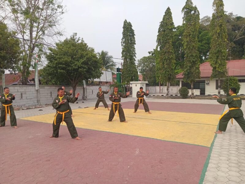 Di tengah padatnya tugas dalam mendukung program prioritas pemerintah, personel Kodim 1406/Wajo tetap menjaga intensitas latihan Pencak Silat Militer (PSM). Latihan ini dilaksanakan untuk meningkatkan kemampuan bela diri prajurit sekaligus mempersiapkan diri menghadapi Uji Kenaikan Sabuk Hijau, Rabu (28/10/2026)